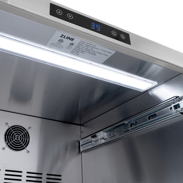 ZLINE 24 in. Touchstone 168 Can Outdoor-Rated Dual Refrigerator Drawer with Panel-Ready Doors, Open Box-Great Condition