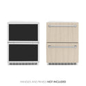 ZLINE 24 in. Touchstone 168 Can Outdoor-Rated Dual Refrigerator Drawer with Panel-Ready Doors, Open Box-Great Condition
