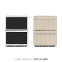 ZLINE 24 in. Touchstone 168 Can Outdoor-Rated Dual Refrigerator Drawer with Panel-Ready Doors, Open Box-Good Condition