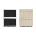 ZLINE 24 in. Touchstone 168 Can Outdoor-Rated Dual Refrigerator Drawer with Panel-Ready Doors, Open Box-Good Condition