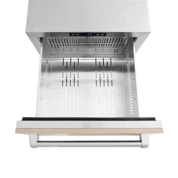 ZLINE 24 in. Touchstone 168 Can Outdoor-Rated Dual Refrigerator Drawer with Panel-Ready Doors, Open Box-Great Condition