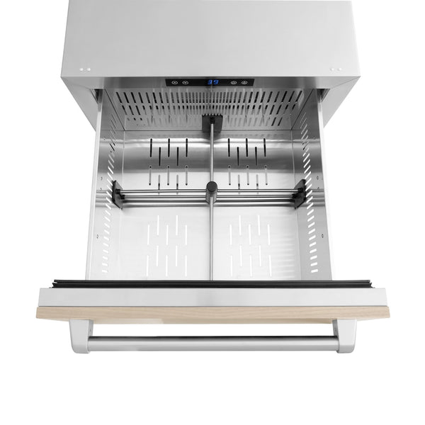 ZLINE 24 in. Touchstone 168 Can Outdoor-Rated Dual Refrigerator Drawer with Panel-Ready Doors, Open Box-Great Condition