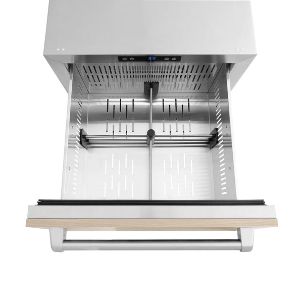 ZLINE 24 in. Touchstone 168 Can Outdoor-Rated Dual Refrigerator Drawer with Panel-Ready Doors, Open Box-Good Condition