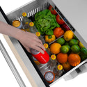 ZLINE 24 in. Touchstone 168 Can Outdoor-Rated Dual Refrigerator Drawer with Panel-Ready Doors, Open Box-Great Condition