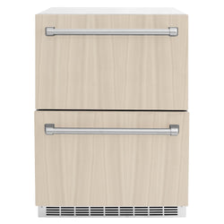 ZLINE 24 in. Touchstone 168 Can Outdoor-Rated Dual Refrigerator Drawer with Panel-Ready Doors, Open Box-Great Condition