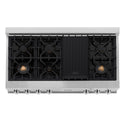 ZLINE 48 in. Legacy Gas Rangetop with 6 Brass Burners and Porcelain Cooktop in Stainless Steel (RT-BR-48)