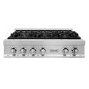 ZLINE 36 in. Legacy Gas Rangetop with 6 Burners and Porcelain Cooktop in Stainless Steel, Open Box-Good Condition