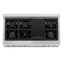 ZLINE 48 in. Legacy Gas Rangetop with 7 Burners and Porcelain Cooktop in Satin Stainless Steel, Open Box-Great Condition