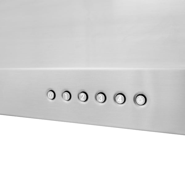 ZLINE 36” Alpine Series Under Cabinet Range Hood in Stainless Steel with Remote Control, LED lighting, and Dishwasher-Safe Baffle Filters (ALP10UC-36)