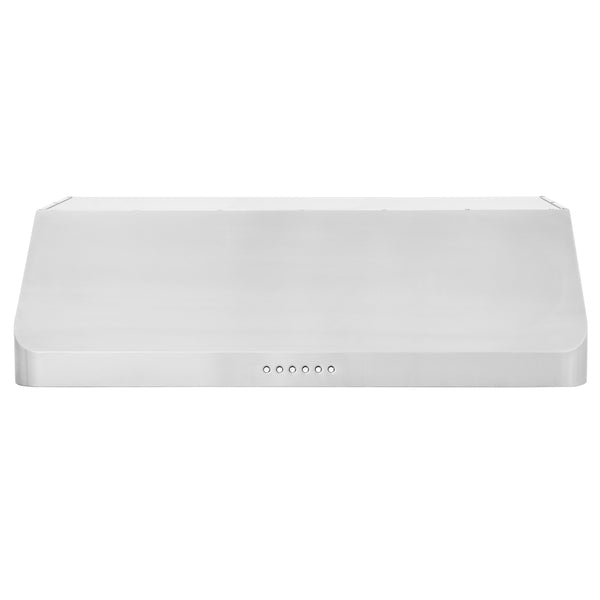 ZLINE 36” Alpine Series Under Cabinet Range Hood in Stainless Steel with Remote Control, LED lighting, and Dishwasher-Safe Baffle Filters (ALP10UC-36)