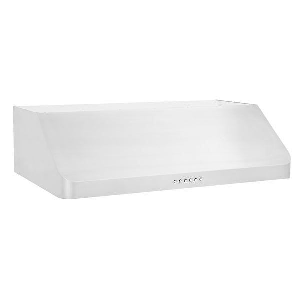 ZLINE 36” Alpine Series Under Cabinet Range Hood in Stainless Steel with Remote Control, LED lighting, and Dishwasher-Safe Baffle Filters (ALP10UC-36)