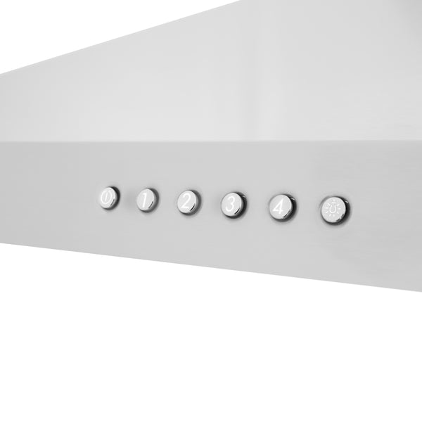 ZLINE 30” Alpine Series Convertible Wall Mount Range Hood in Stainless Steel with Remote Control, LED lighting, and Dishwasher-Safe Baffle Filters (ALP10WL-30)