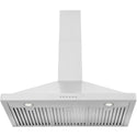 ZLINE 36” Alpine Series Convertible Wall Mount Range Hood in Stainless Steel with Remote Control, LED lighting, and Dishwasher-Safe Baffle Filters (ALP10WL-36)