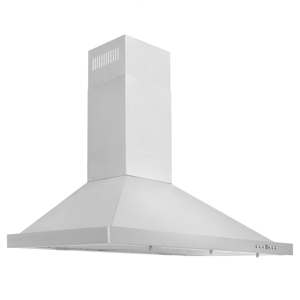 ZLINE 30" Convertible Wall Mount Range Hood in Stainless Steel with Set of 2 Charcoal Filters, LED lighting and Dishwasher-Safe Baffle Filters (KB-CF-30)