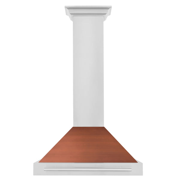 ZLINE 30 in. Convertible Stainless Steel Range Hood with Copper Shell and Stainless Steel Handle (KB4STX-C-30)