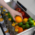 ZLINE 24 in. Touchstone 168 Can Outdoor-Rated Dual Refrigerator Drawer with Stainless Steel Doors, Open Box-Great Condition
