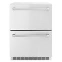 ZLINE 24 in. Touchstone 168 Can Outdoor-Rated Dual Refrigerator Drawer with Stainless Steel Doors (RDSO-ST-24)