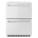 ZLINE 24 in. Touchstone 168 Can Outdoor-Rated Dual Refrigerator Drawer with Stainless Steel Doors, Open Box-Great Condition