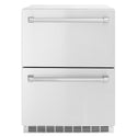 ZLINE 24 in. Touchstone 168 Can Outdoor-Rated Dual Refrigerator Drawer with Stainless Steel Doors, Open Box-Good Condition