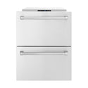 ZLINE 24 in. Touchstone 168 Can Outdoor-Rated Dual Refrigerator Drawer with Stainless Steel Doors (RDSO-ST-24)