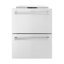 ZLINE 24 in. Touchstone 168 Can Outdoor-Rated Dual Refrigerator Drawer with Stainless Steel Doors, Open Box-Good Condition
