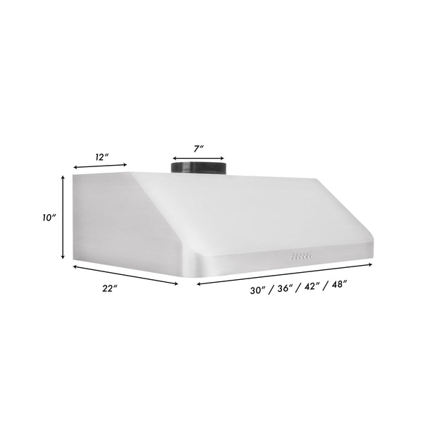 ZLINE 36" Ducted Under Cabinet Range Hood in Stainless Steel (623-36)