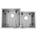 ZLINE 32 in. Jackson Undermount Double Bowl Stainless Steel Kitchen Sink with Bottom Grid (SRDR-32)