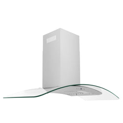 ZLINE 48" Convertible Vent Convertible Vent Wall Mount Range Hood in Stainless Steel & Glass (KN4-48)