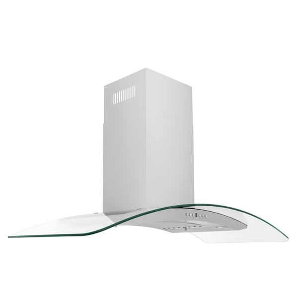 ZLINE 48" Convertible Vent Convertible Vent Wall Mount Range Hood in Stainless Steel & Glass (KN4-48)