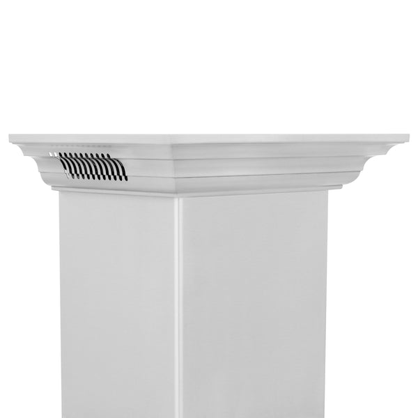36" ZLINE CrownSound™Ducted Vent Wall Mount Range Hood in Stainless Steel with Built-in Bluetooth Speakers (KN4CRN-BT-36)