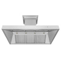 48" ZLINE CrownSound™Ducted Vent Professional Wall Mount Range Hood in Stainless Steel with Built-in Bluetooth Speakers (697CRN-BT-48)