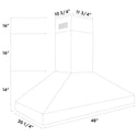 ZLINE 48" Professional Convertible Vent Wall Mount Range Hood in Stainless Steel (597-48)
