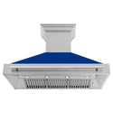 ZLINE 48" Fingerprint Resistant Stainless Steel Range Hood with Blue Gloss Shell (8654SNX-BG48)