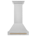 ZLINE Autograph Edition 30" Stainless Steel Range Hood with Stainless Steel Shell and Champagne Bronze Handle (8654STZ-30-CB)