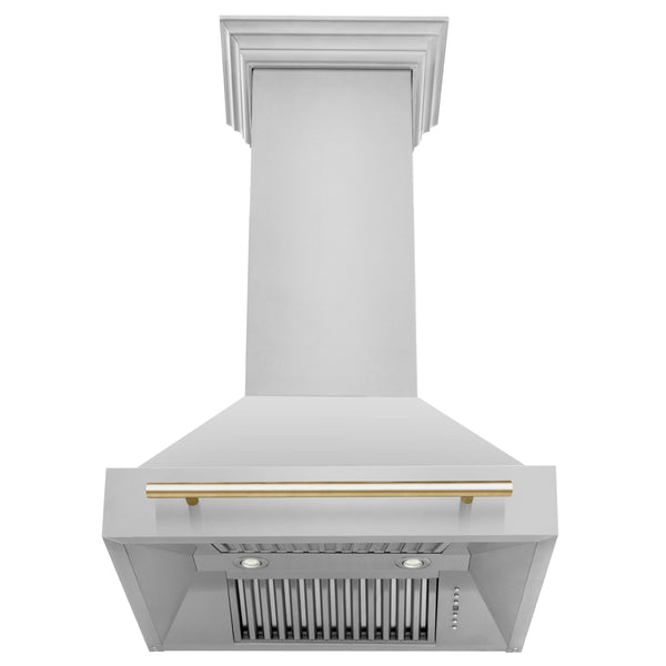 ZLINE 30 in. Autograph Edition Stainless Steel Range Hood with Stainless Steel Shell and Handle (8654STZ-30)