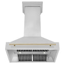 36 in. ZLINE Autograph Edition Stainless Steel Range Hood with Stainless Steel Shell and Handle (8654STZ-36)