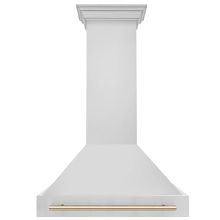 Buy gold 36 in. ZLINE Autograph Edition Stainless Steel Range Hood with Stainless Steel Shell and Handle (8654STZ-36)