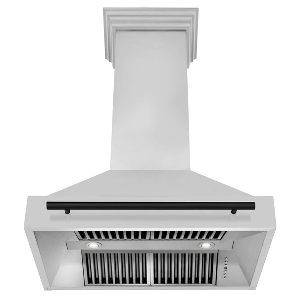 36 in. ZLINE Autograph Edition Stainless Steel Range Hood with Stainless Steel Shell and Handle (8654STZ-36)