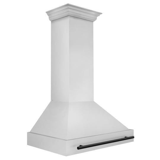 ZLINE Autograph Edition 36" Stainless Steel Range Hood with Stainless Steel Shell and Matte Black Handle (8654STZ-36-MB)