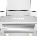 ZLINE 30” Alpine Series Convertible Wall Mount Range Hood in Stainless Steel with Remote Control, LED lighting, and Dishwasher-Safe Baffle Filters (ALP70WL-30)