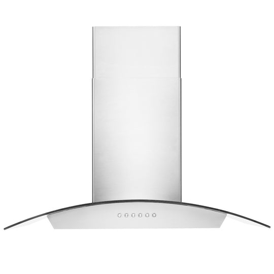 ZLINE 30” Alpine Series Convertible Wall Mount Range Hood in Stainless Steel with Remote Control, LED lighting, and Dishwasher-Safe Baffle Filters (ALP70WL-30)