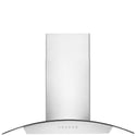 ZLINE 30” Alpine Series Convertible Wall Mount Range Hood in Stainless Steel with Remote Control, LED lighting, and Dishwasher-Safe Baffle Filters (ALP70WL-30)