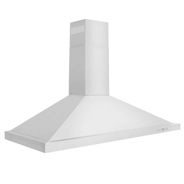 ZLINE 48 in. Convertible Vent Wall Mount Range Hood in Stainless Steel, Handle Open Box-Good Condition