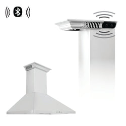 36" ZLINE CrownSound™Ducted Vent Wall Mount Range Hood in Stainless Steel with Built-in Bluetooth Speakers (KF1CRN-BT-36)