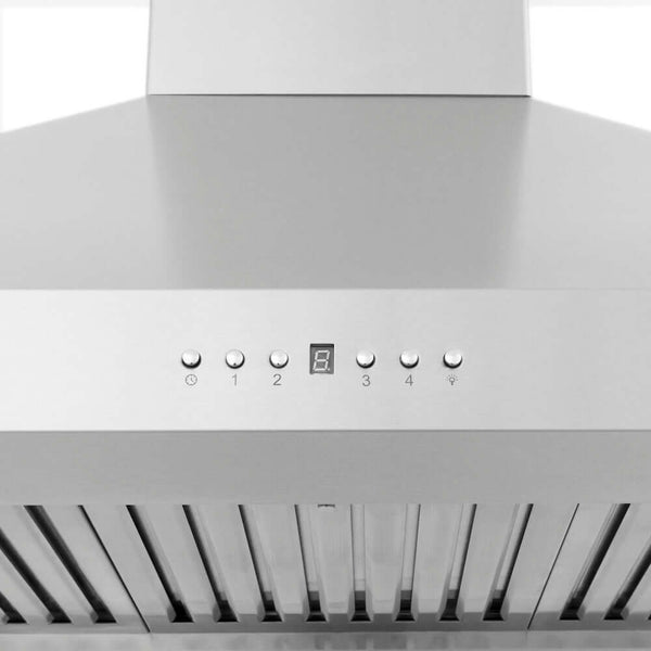 ZLINE 36 in. Convertible Vent Wall Mount Range Hood in Stainless Steel, Handle Open Box-Good Condition