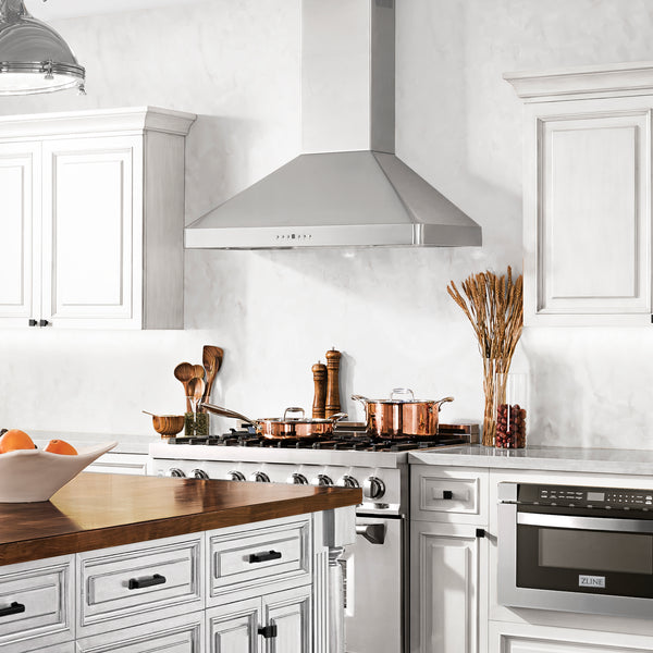 ZLINE 36 in. Convertible Vent Wall Mount Range Hood in Stainless Steel Handle, Open Box-Great Condition