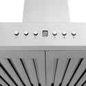 48" ZLINE CrownSound™Ducted Vent Wall Mount Range Hood in Stainless Steel with Built-in Bluetooth Speakers (KL3CRN-BT-48)