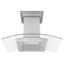 36" ZLINE CrownSound™Ducted Vent Wall Mount Range Hood in Stainless Steel with Built-in Bluetooth Speakers (KZCRN-BT-36)