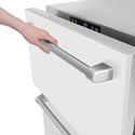 ZLINE 24 in. Touchstone 168 Can Outdoor-Rated Dual Refrigerator Drawer with White Matte Doors (RDSO-WM-24)