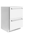 ZLINE 24 in. Touchstone 168 Can Outdoor-Rated Dual Refrigerator Drawer with White Matte Doors (RDSO-WM-24)